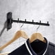 thumbnail image 3 of Stainless Steel Clothes Hanger With Swing Arm Support Bars Wall Mounted Hanger Holder With 5 Clothes Hooks, 3 of 5