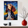 thumbnail image 3 of Bluetick Coonhound Dog Unframed Starry Night Van Gogh Inspired Dog Pet Family Animal Friend Peace Oil Painting Art Print Canvas Wall Decor, 3 of 4