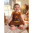thumbnail image 4 of Cenuakty Thanksgiving Girls Overall Dress, Sleeveless Bows Turkey/Bread A-line Dress, 4 of 9