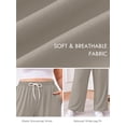 thumbnail image 6 of SHOWMALL Women's Plus Size Wide Leg Pants 1X-5X, Light Gray Soft Stretch Lounge Pants with Elastic Drawstring Waist and Pockets for Homewear and Travel, 6 of 10