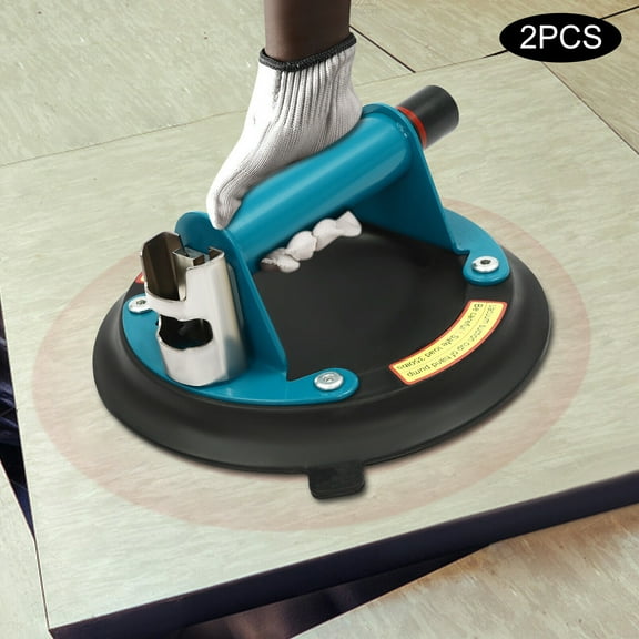 Hand-held Glass Lifter, Blue Vacuum Suction Cups,Industrial Glass Sucker 2*Vacuum Suction Cups For Lifting and Moving Glass