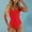 Red, variant on Sakmal White Bathing Suits for Women Sexy One Piece Scoop Neck Bathing Suits Spaghetti Straps Swimsuits
