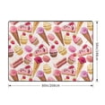thumbnail image 2 of Area Rugs For Living Room Decor - Ice Cream Cake Print Pink Soft Anti Slip Throw Washable Rugs 5x7 For Bedroom, Indoor Carpet For Bedroom Living Room 80x58In, 2 of 7