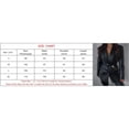 thumbnail image 5 of Douhoow Punk Style Women Leather Jacket Turn-down Collar Streetwear Ladies Loose Pop Coat, 5 of 9