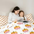 thumbnail image 4 of Manfei Cute Pumpkin Plaid Bedding Comforter Set 7 Pieces, Girls Pink Bow Queen Bedding Sets, Happy Halloween Theme Queen Sheet Sets, Breathable Home Decor, 4 of 8