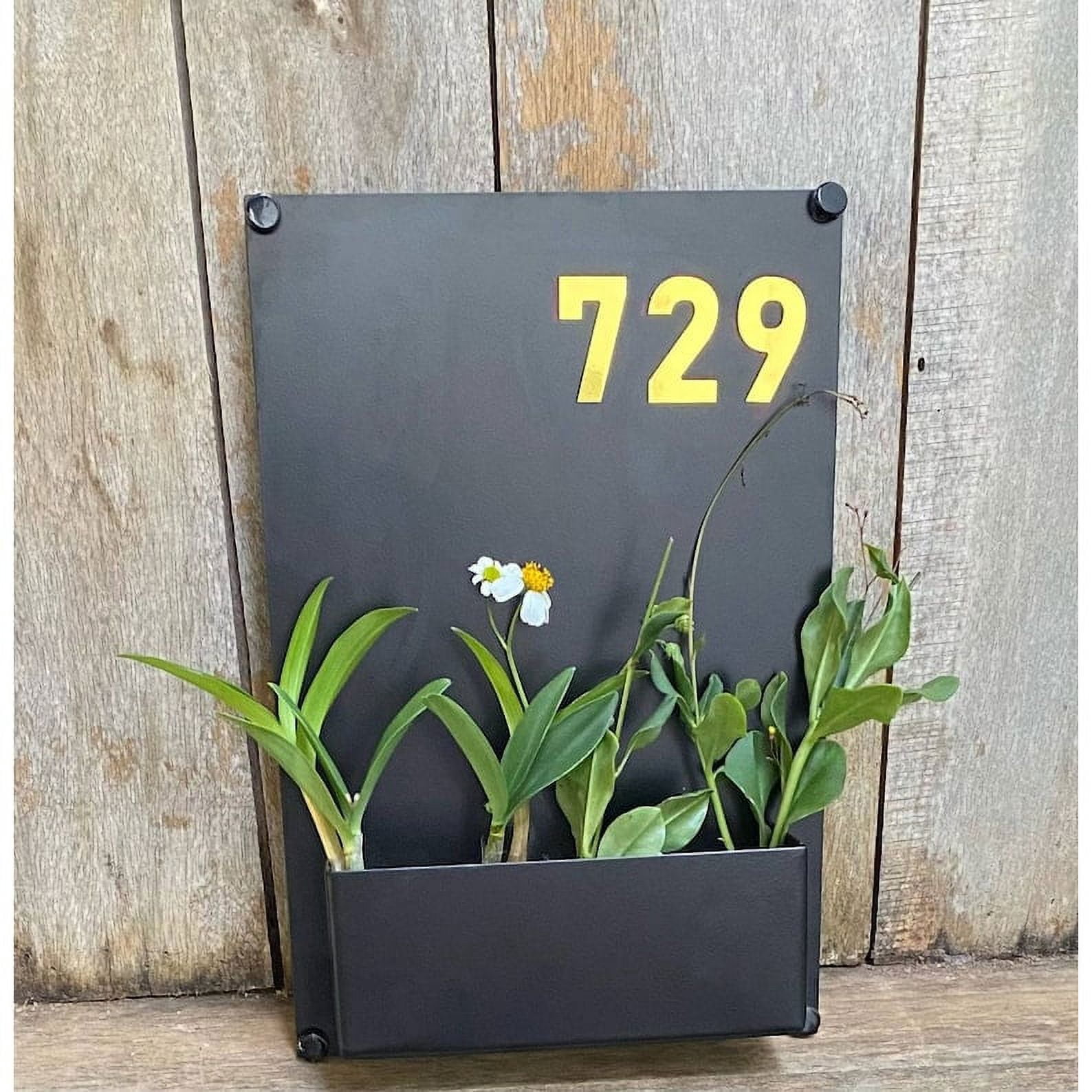 Handmadetneonsign Personalized Succulent Planter Address House Number Sign, Succulent Box Metal