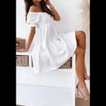 thumbnail image 4 of Vestidos de Verano para Mujer con Mangas Farol, Volantes y Hombros Descubiertos. L, 4 of 9