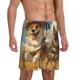thumbnail image 2 of Balery Farm Corgi German Shepherd Pantalones cortos de pijama de punto de algodón para hombre con cinturilla y bolsillos-3X-Large, 2 of 6