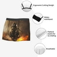 thumbnail image 3 of Kdxio Men's Boxer Briefs with Apocalyptic Skull Soldier Print - Comfortable and Breathable Underwear for Everyday Wear, 3 of 5