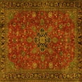 thumbnail image 1 of Ahgly Company Indoor Square Persian Yellow Traditional Area Rugs, 4' Square, 1 of 4