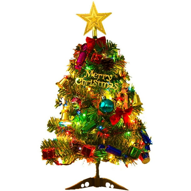 Uk 50 Cm Xmas Home Decor Mini Christmas Tree With Led Light Tabletop Ornaments Com - Home Goods Christmas Tree Decorations Uk