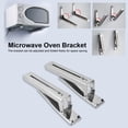 thumbnail image 3 of 2 soportes de pared de acero inoxidable en forma de L para microondas, soporte de pared para horno de microondas, estante elástico resistente plegable para cocina, microondas y horno, carga de 35 kg Ecomeon no, 3 of 6