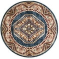 thumbnail image 2 of SAFAVIEH Bijar Femie Oriental Area Rug, Royal/Rust, 6'7" x 6'7" Round, 2 of 8