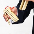 thumbnail image 3 of KAKOWELY Traditional Clappers 2 Pcs Portable Percussion Instruments Allegro for Children Beginners (Khaki)7.01"X2.44"X0.39", 3 of 5