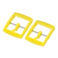 thumbnail image 1 of Unique Bargains Watch Strap Clasp Replacement Plastic Buckle for 20mm Width Watch Bands Yellow 2 Pack, 1 of 5