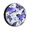 thumbnail image 1 of Fotbe Butterflies Funda de Llanta de Repuesto con Estampado, Engrosada, Ajuste Universal para Jeep, Remolque, RV, SUV, Camión-15 inch, 1 of 6