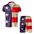 thumbnail image 1 of Playeras De Hombre Camisa A Cuadros Para Hombre, Camisa Con Solapa Y Botones, Estampados Gráficos Degradados, Camiseta De Manga Corta Con Estampado Urbano Para Exteriores, 1 of 4