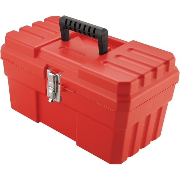 09514 ProBox 14-Inch Plastic Toolbox for Tools, Hobby or Craft Storage Toolbox with Removable Tray, 14-Inch x 8-Inch x 8-Inch, Black