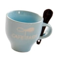 thumbnail image 3 of Lavavajillas, Cerámica, Lindo, Letras, Patrón, Café, Leche, Taza, Taza, Azul, 3 of 9