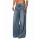 thumbnail image 2 of Pantalones Vaqueros Boyfriend de Pierna para Mujer - Vaqueros Holgados de Tiro Bajo - Estilo e-Girl Y2K Azul Oscuro M, 2 of 9