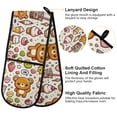 thumbnail image 4 of Dailycode Double Sided Oven Mitt with Loop Heat Resistant Kitchen Long Potholders 7" x 35" Cute Bear with Sweet and Dessert, 4 of 6