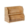 thumbnail image 2 of DimyFew Tea Bag Organizer Stackable Bamboo Compartment Storage Rack Container Holder for Tea Bags Coffee Pods Sugar Packet Station suitable for kitchen cabinet office pantry 31x19x25cm, 2 of 8