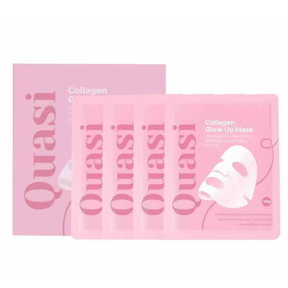 Quasi Bio Collagen Face Mask Overnight, Pore Minimizing and Skin Tightening Gel Mask, Anti-Aging Recovery for Glass Like Glow Overnight,Makeup Organizers