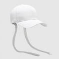 thumbnail image 4 of CoCopeanut New Fashion Long Rope Baseball Cap Black White Summer Autumn Adjustable Snapback Hats for Women Men Hip Hop Cap Street Dad Hat, 4 of 6