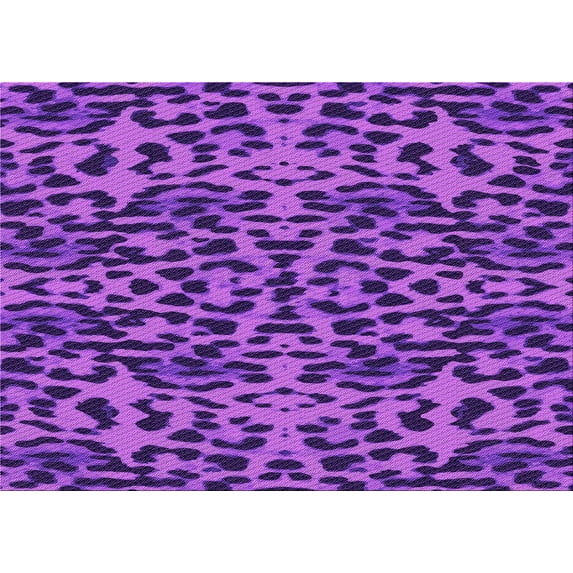 Ahgly Company Machine Washable Indoor Rectangle Transitional Bright Purple Area Rugs, 3' x 5'