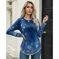 thumbnail image 2 of Weardear Women's Long Sleeve Crew Neck Tunic Tops Pleated Fall Blouse Casual Dressy Shirts S-XXL, 2 of 7