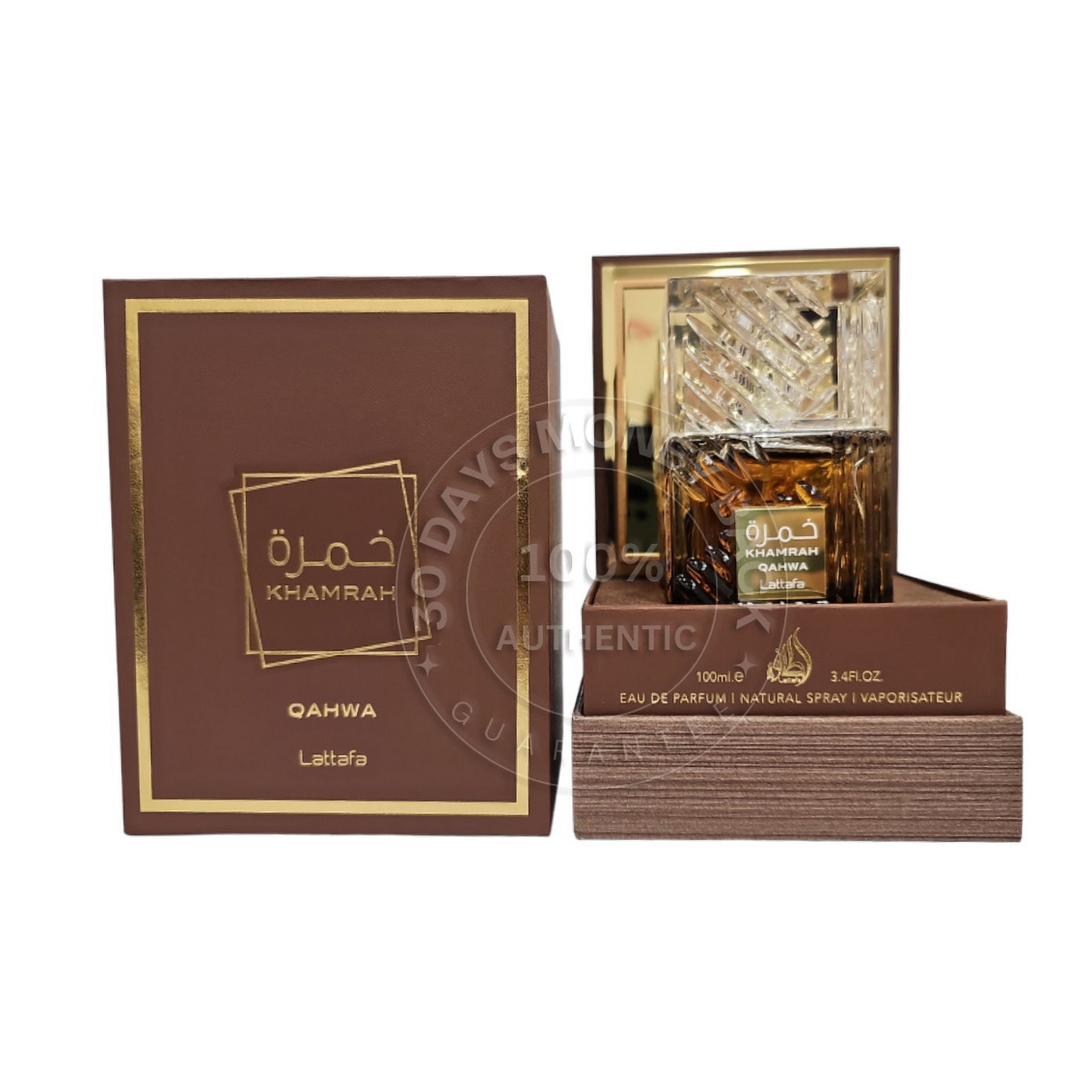 Lattafa Khamrah Qahwa For Unisex Eau De Parfum Spray, 3.4 Ounce