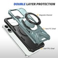thumbnail image 5 of Ancove for iPhone 15 Pro Magnetic Case [Compatible with Mag Safe],Heavy Duty Ring Holder [Kickstand] Military Grade Drop Protection Case Cover for Apple iPhone 15 Pro,Green, 5 of 8