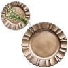 Xmealix 13" Metallic Gold chargers Acrylic Serving Plates for party, Plastic Round Dinner Plate Rim Charger Weddings Banquets Festive Gathering decor