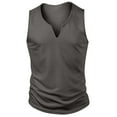 thumbnail image 4 of Mens V Neck Tank Tops Stretchy Slim-Fit Ribbed Sleeveless Undershirts Shirts Pullover Solid Color Comfort Athletic Workout Muscle Vests, 4 of 5