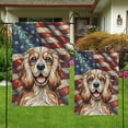 thumbnail image 4 of Patriotic Cocker Spaniel Stained Glass Portrait American Flag Garden Flag 12x18in Double Sided Cockers Dog Lover Gifts Outdoor Decor - 01010, 4 of 5