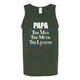 thumbnail image 2 of Wild Bobby,Papa The Man The Myth The Legend Best Daddy Father Gift, Father's Day, Men Graphic Tank Top, Forest Green, Small, 2 of 3