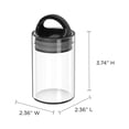 thumbnail image 2 of Prepara Evak Compact Mini Vacuum Seal Food Storage Container, Black Gloss Handle (Set of 3), 2 of 6