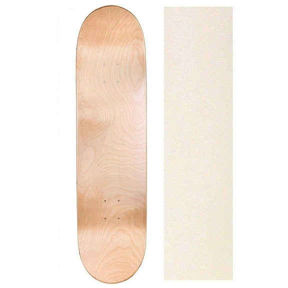 Cal 7 Blank Maple Skateboard Deck with Color Grip Tape | 8.5 Inch | Natural