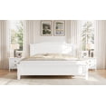 thumbnail image 4 of Noble House Full Platform Bed with Headboard,Wooden Slat Support Legs,No Box Spring Needed,White, 4 of 12