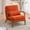 A-Orange, variant on BAYUELSWU Mid Century Modern Accent Chair, Upholstered Single Lounge Chair with Solid Oak Wood Frame, Lumbar Pillow & 5.7 in Thickened Cushion for Living Room,Bedroom,Office (B-Burnt Orange Color)