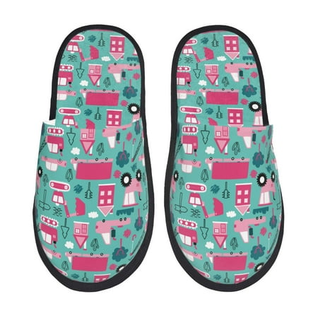 

Tideii Excavator for Home Indoor Cotton Slippers Autumn and Winter EVA Plush Slippers Household Supplies Unisex-Medium