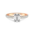 thumbnail image 3 of 2 Carat IGI Certified Emerald Shape Lab Grown Diamond Engagement Ring | 14K Rose Gold | Serena Eternity Lab Diamond Ring | FG-VS1-VS2 Quality Friendly Diamonds, 3 of 5