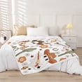thumbnail image 2 of Cute Ghosts Throw Blanket Cartoon Flower Cactus Bed Blanket for Kids Boys Girls, Halloween Western Cowboy Blanket for Couch Sofa, Soft and Breathable Fleece Blanket(50 x 60 Inches), 2 of 5