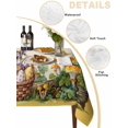 thumbnail image 5 of Happy Easter Suqare Tablecloth - 54 x 54 Inch, Rabbit Eggs Spring Mushrooms Flowers Yellow Waterproof & StainResistant Tablecloth, Washable Oil-proof Table Cover for Dining/Party/Wedding/Buffet, 5 of 9