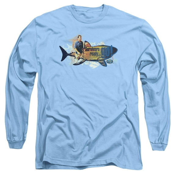 Survivor Ready Go Long Sleeve Adult 18/1 T-Shirt Carolina Blue