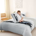 thumbnail image 4 of Castle Fairy JDM Wave Sports Car Queen Comforter Set 3pcs for Teens, Minimalist Print Bedding Comforter Set for Bedroom, White Blue,Grey Reversible, 4 of 6