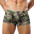 thumbnail image 2 of zeranth Men Underpants Camouflage Close Fit Stretchy Low Waist Anti-pilling Sexy Sweat Absorbing U Convex Panties Briefs Underwear for Honeymoon, 2 of 7