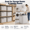 thumbnail image 5 of Heavy Duty Storage Bag Xxxl Jumbo, Reinforced Handle Clothes Organizer For Moving, Gray, 5 of 7