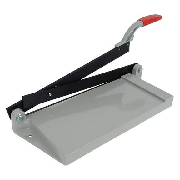 Quik-Cut Vinyl Tile Cutter 12 Inch - VCT Floor Tile Cutter Tool - Heavy Duty Vinyl Cutter with Measuring Gauge - For 4mm Thick Tiles