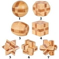 thumbnail image 3 of Cheers Wooden Kongming Lock Brain Teaser Puzzle Children Adults Educational Game Toy, 3 of 7